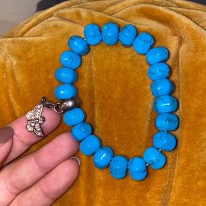 Thomas Sabo Blue stone bracelet with removable butterfly charm  🦋
